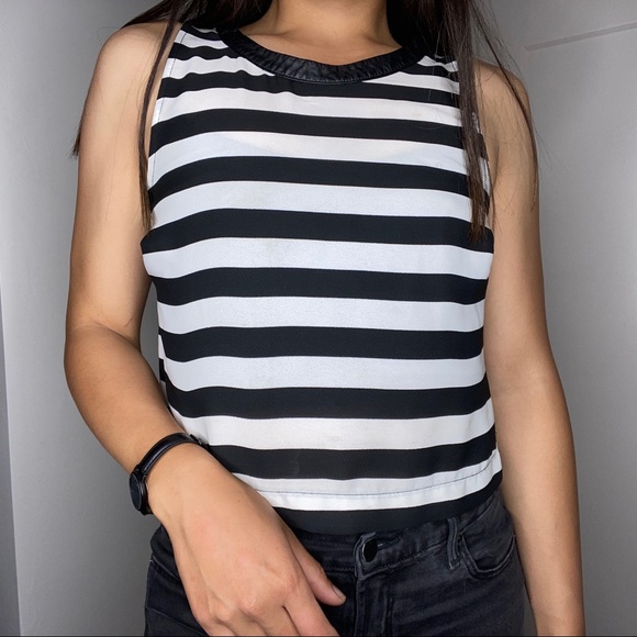 Astr Tops - SOLD ASTR the Label striped crop top